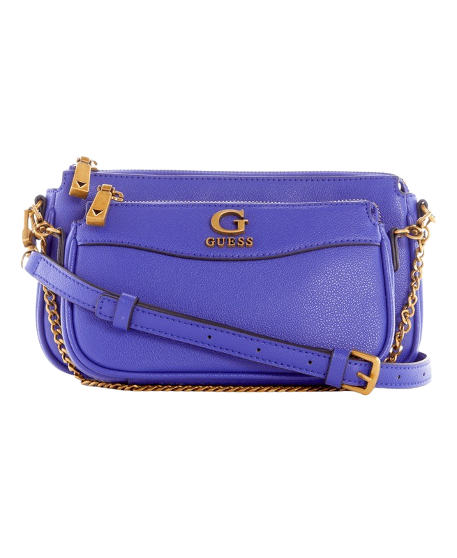 Mini Cartera Guess Mujer Nell Double Pouch Crossbody Azul-0
