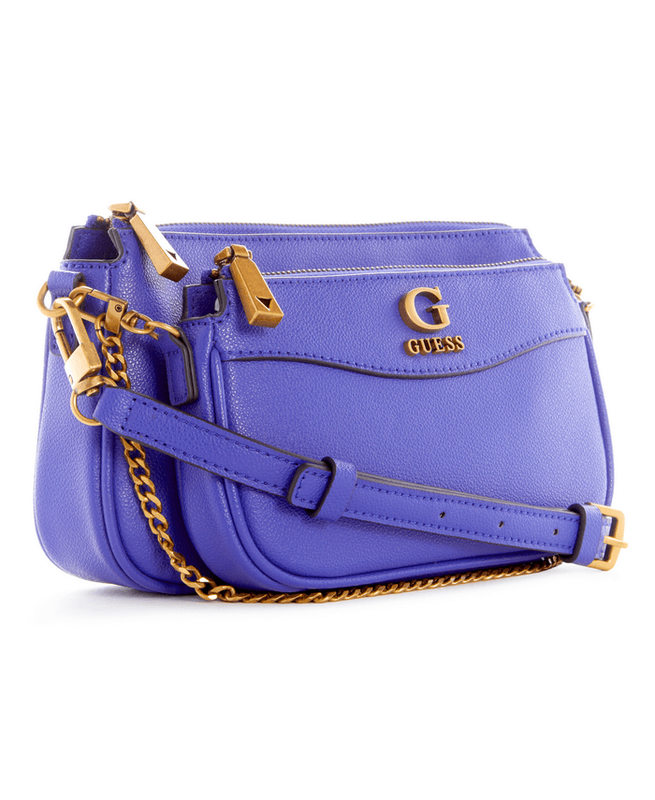 Mini Cartera Guess Mujer Nell Double Pouch Crossbody Azul-1
