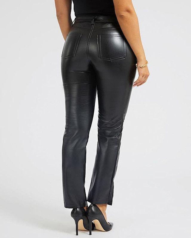Pantalon Guess Mujer Kelly Straight Negro-1