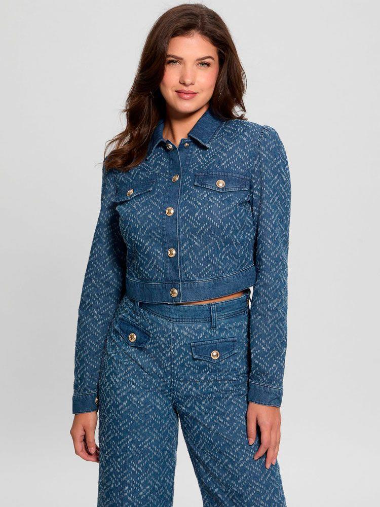 Chaqueta Guess Mujer Gilly Jacket Denim-4