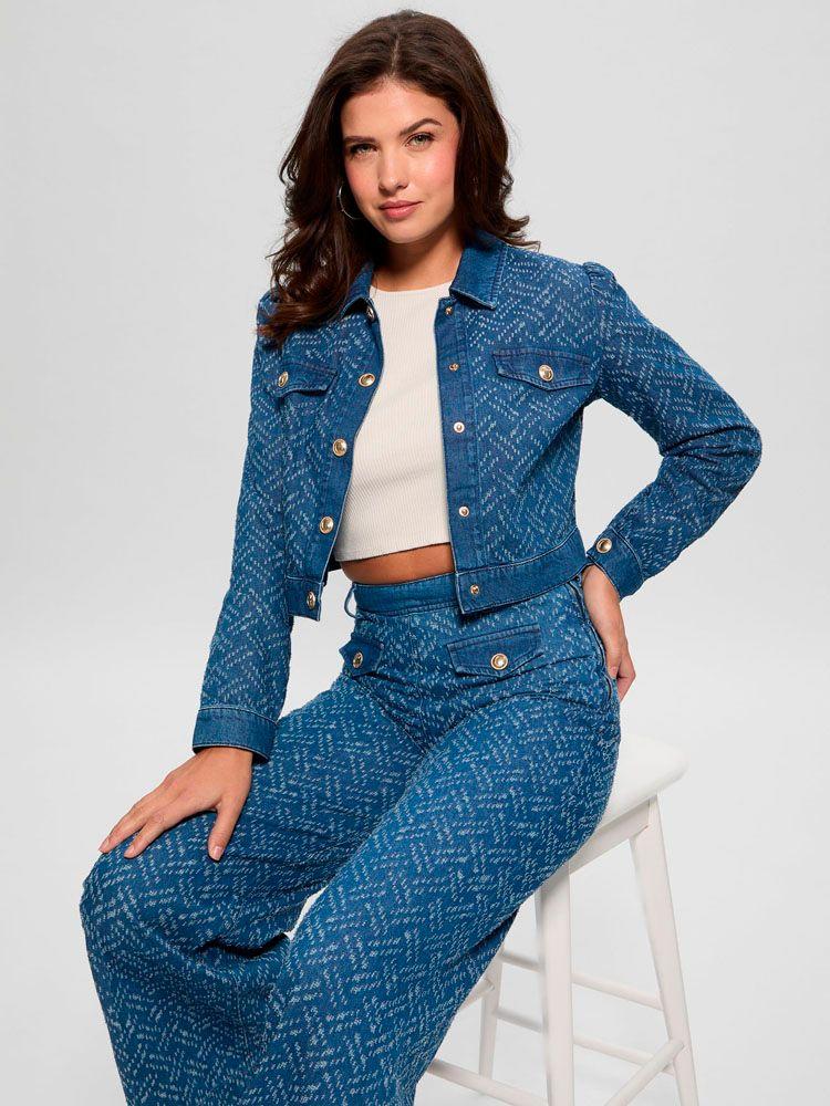Chaqueta Guess Mujer Gilly Jacket Denim-5