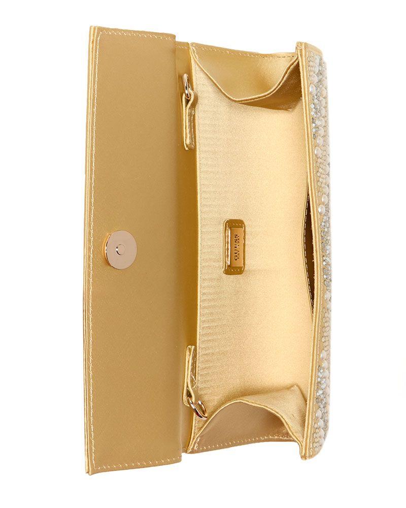 Cartera Guess Mujer Elsie Clutch Dorado-3