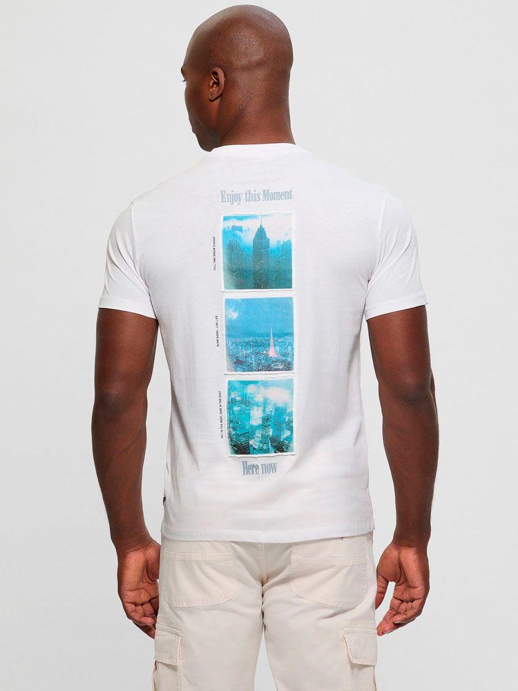 Polera Guess Hombre Ss Bsc City Of Dreams Tee Blanco-4
