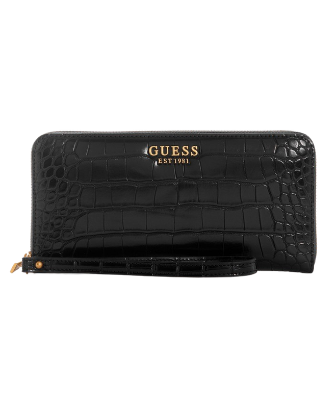 Billetera Guess Mujer Laurel Slg Lrge Zip Around Negro-0