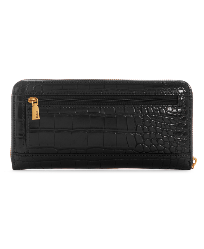 Billetera Guess Mujer Laurel Slg Lrge Zip Around Negro-1