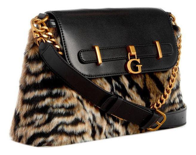 Cartera Guess Mujer Bergen Crossbody Flap Multicolor.-1