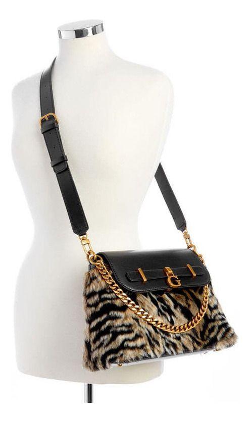 Cartera Guess Mujer Bergen Crossbody Flap Multicolor.-4