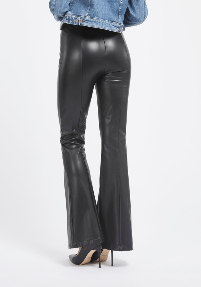 Pantalon Guess Mujer Nia Low Rise Flare Pant Negro-2