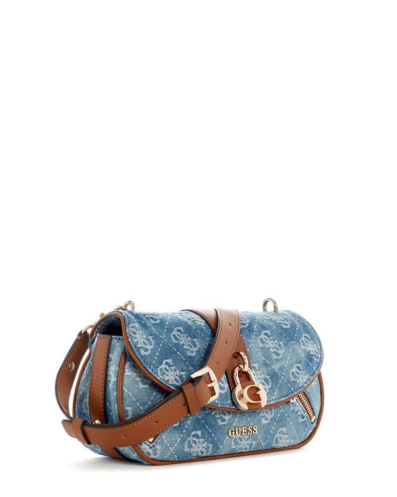 Cartera Jessa Flap Crossbody Denim-1