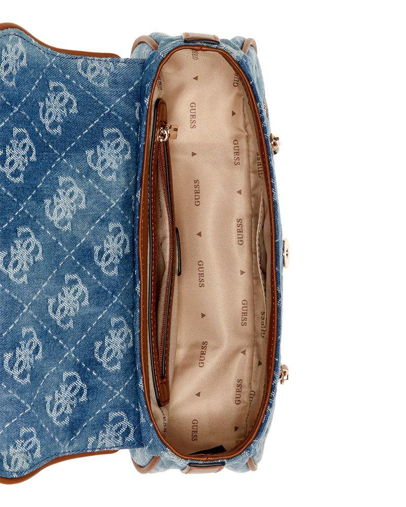 Cartera Jessa Flap Crossbody Denim-3