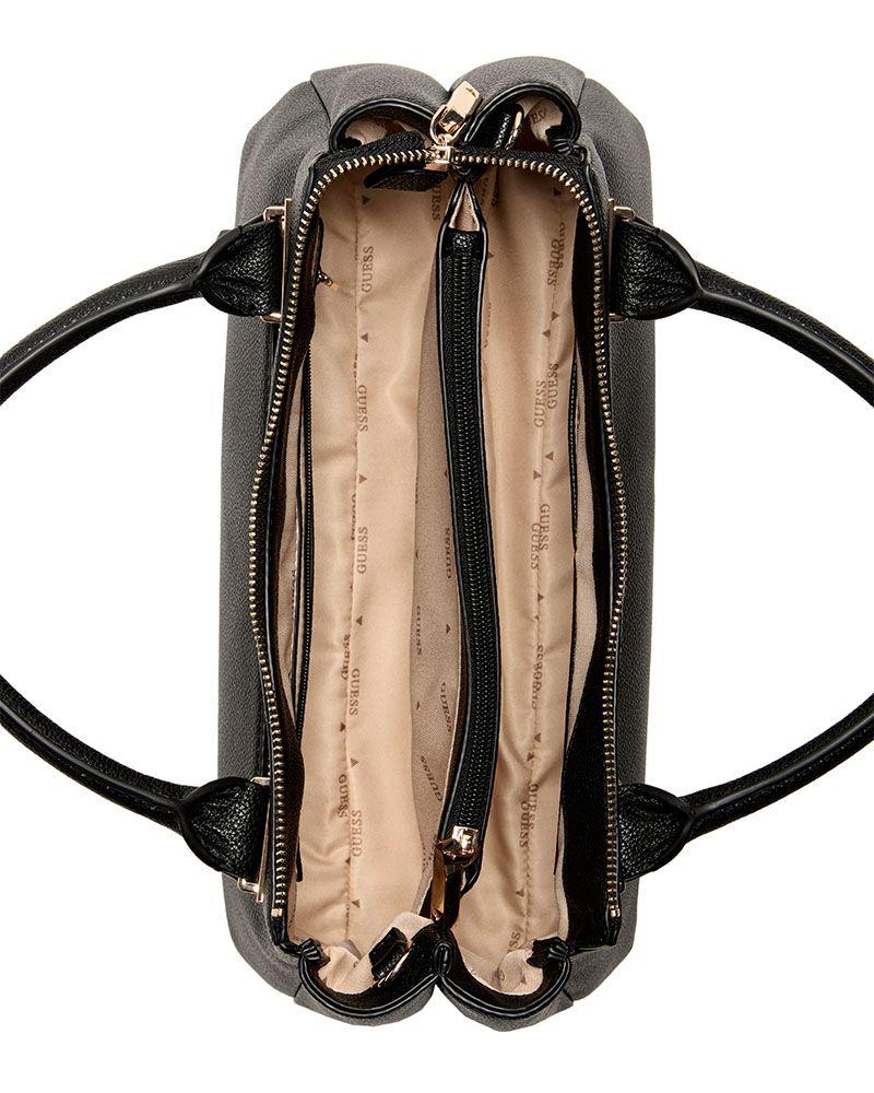 Cartera Guess Mujer Evie Triple Comp Satchel Negro-2