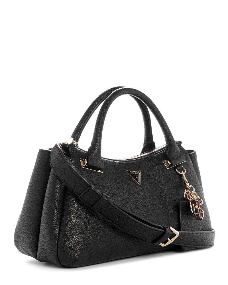 Cartera Guess Mujer Evie Triple Comp Satchel Negro-3