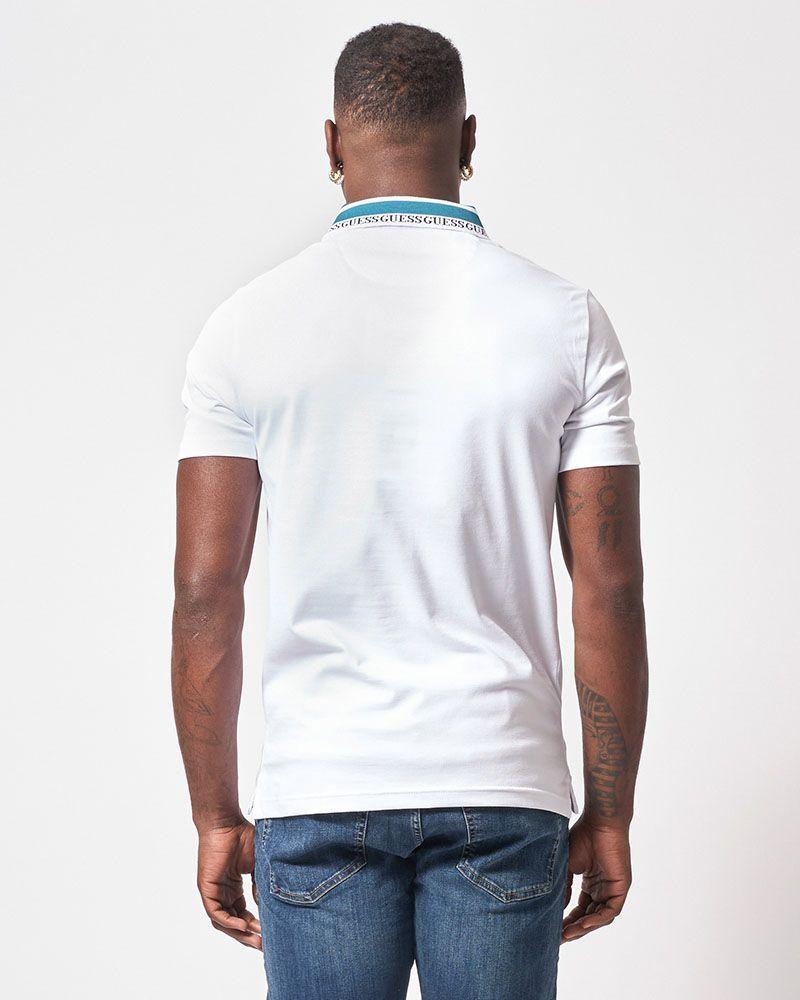 Polera Guess Hombre Lyle Ss Polo Blanco-4