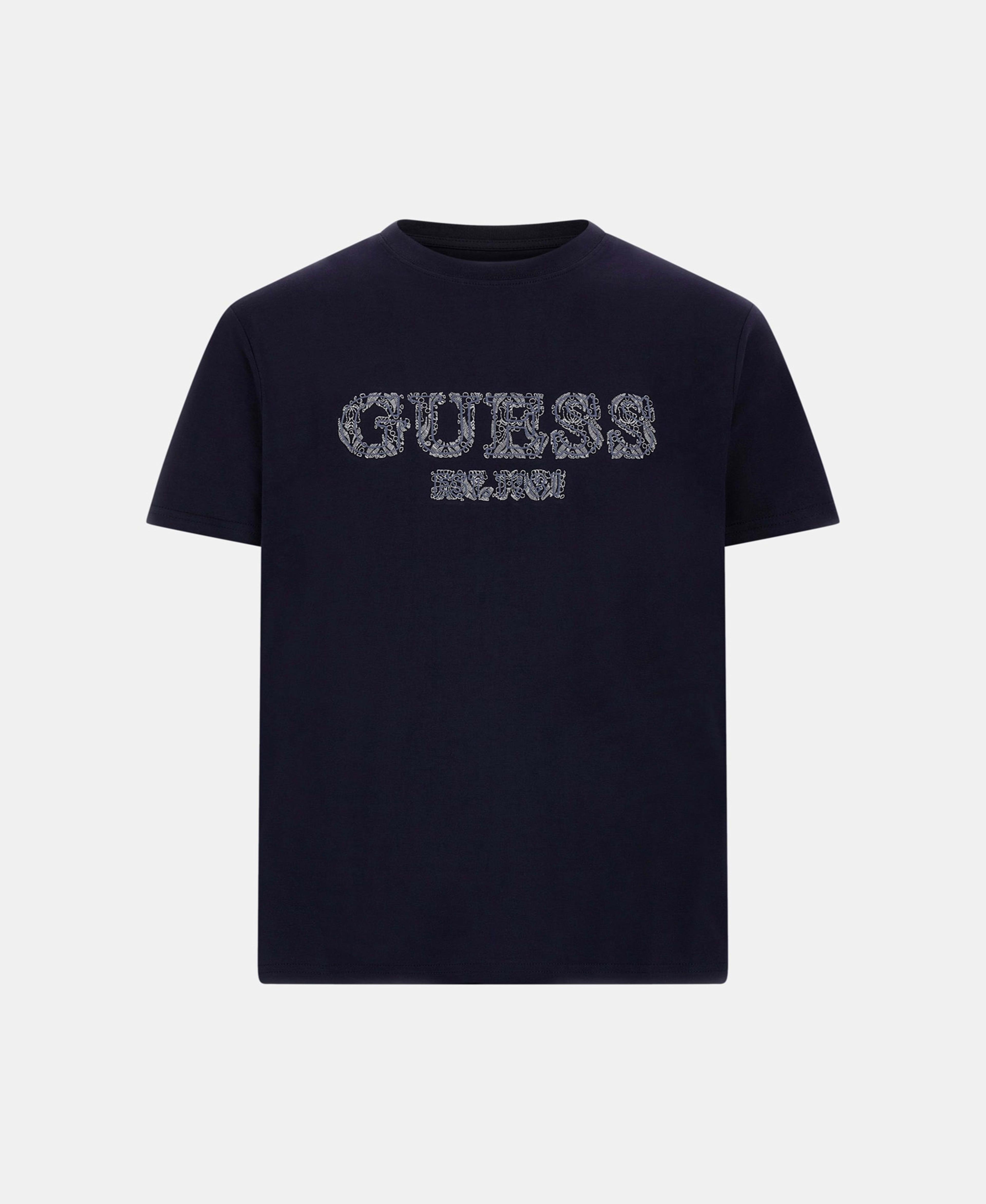 Polera Guess Hombre Ss Cn Embro Tee Azul-4