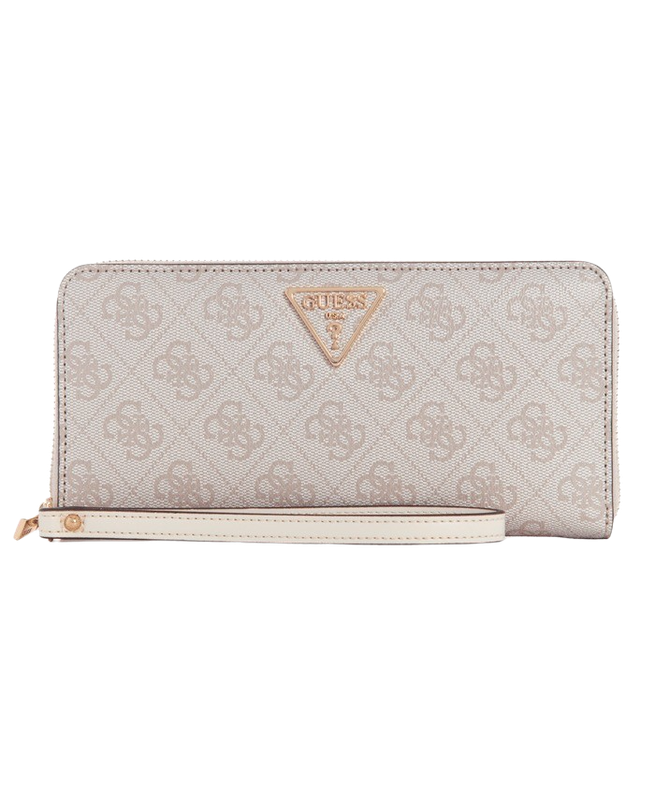 Billetera Guess Mujer Laurel Slg Large Zp Around Blanco H-0