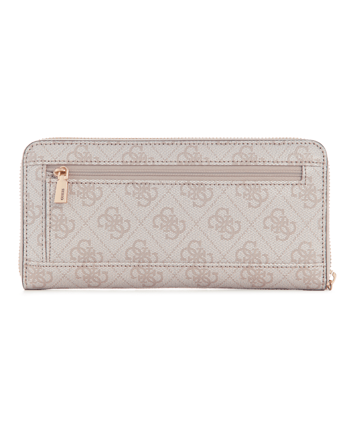 Billetera Guess Mujer Laurel Slg Large Zp Around Blanco H-1