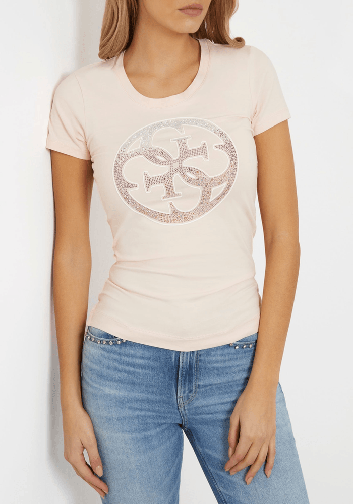 Polera Guess Mujer Ss Cn 4G Logo Tee Rosado-6