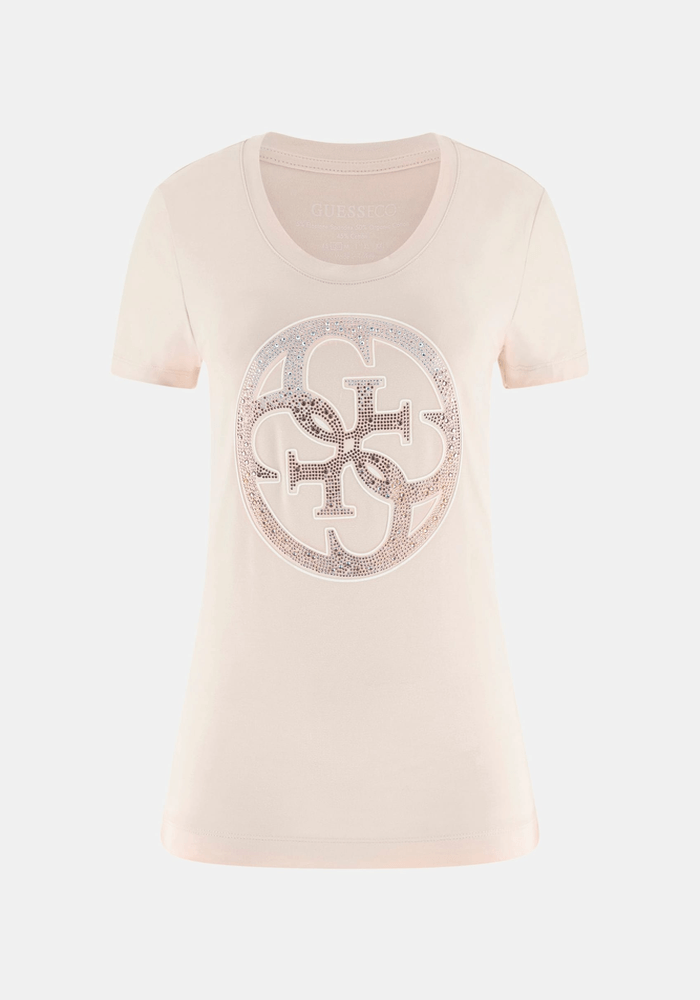 Polera Guess Mujer Ss Cn 4G Logo Tee Rosado-8