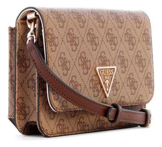 Cartera Guess Mujer Noelle Xbody Flap Organizer Café.-1