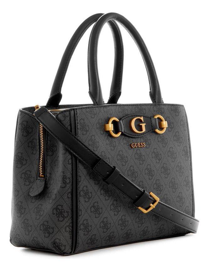 Cartera Guess Mujer Izzy Small Girlfriend Satchel Carbon-1