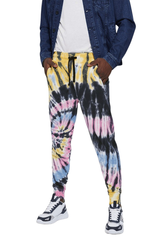 Pantalón Guess Hombre Terry Spiral Tie Dye Multicolor-0