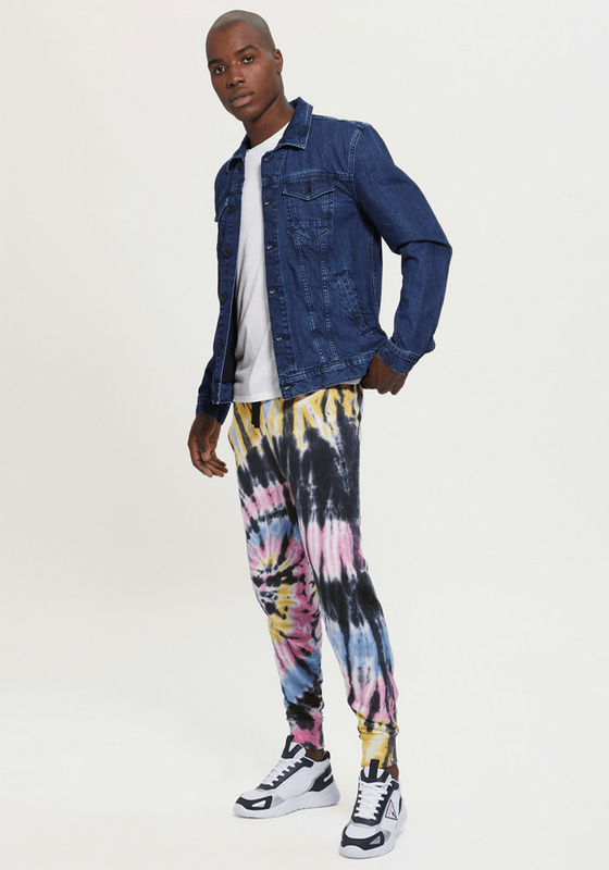 Pantalón Guess Hombre Terry Spiral Tie Dye Multicolor-3