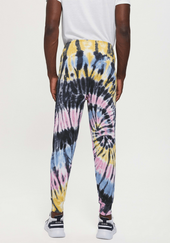 Pantalón Guess Hombre Terry Spiral Tie Dye Multicolor-4