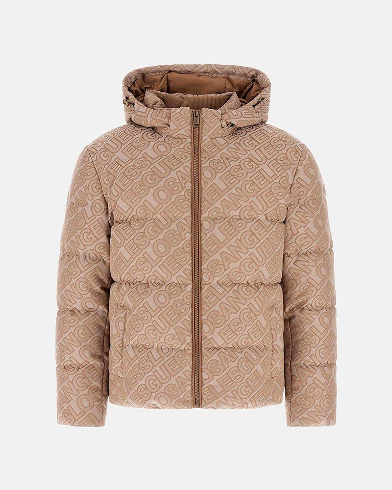 Chaqueta Allover Logo Puffa Café Hombre-4