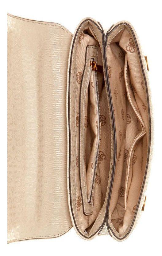 Cartera Guess Mujer Aveta Convertible Crossbdy Flp Crema-3