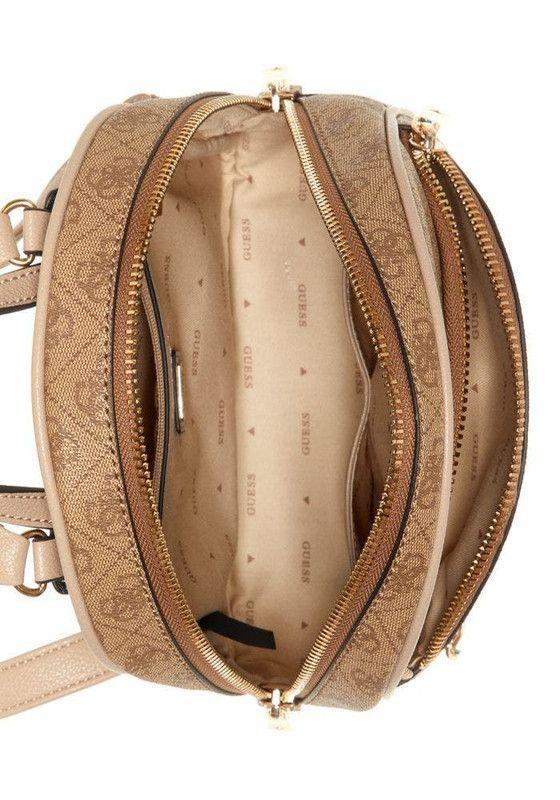 Mochila Guess Mujer Manhattan Backpack Café Claro-3
