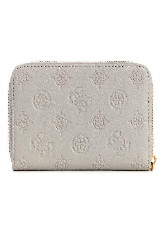Billetera Guess Mujer James Logo Slg Medium Zip Arnd Gris-1
