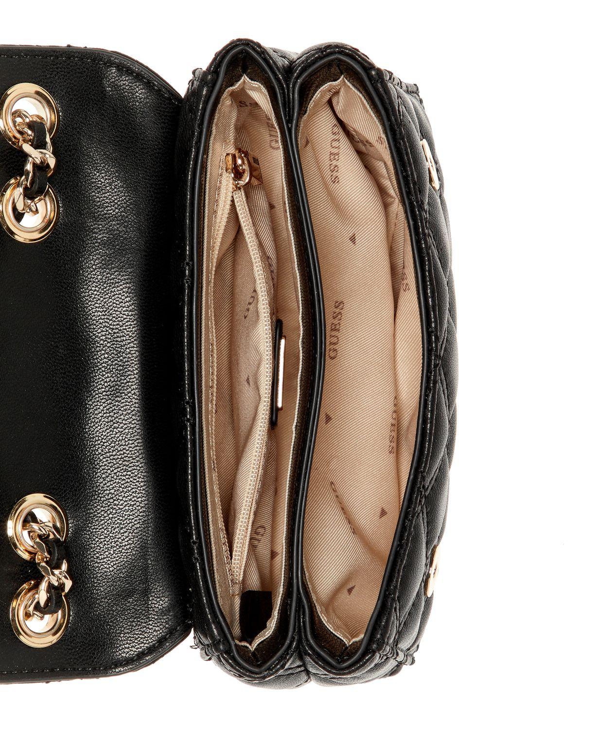 Cartera Guess Mujer Giully Ii Mini 2 Comp Cvrt Flp Negro-3