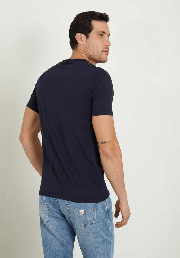 Polera Guess Hombre Ss Cn Guess Box Logo Tee Azul-2