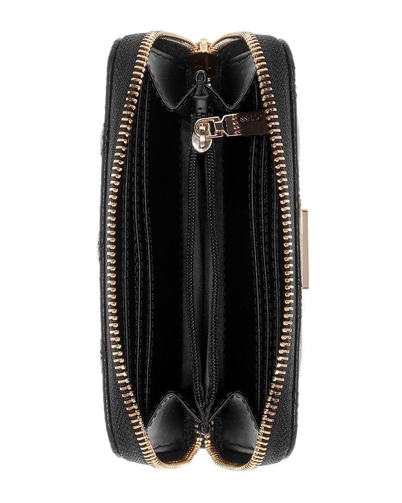 Billetera Guess Mujer Laurel Ii Slg Med Zip Around Negro-2