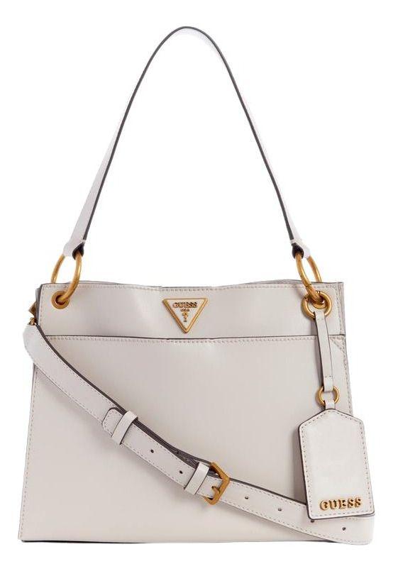 Cartera Guess Mujer Basilea Girlfriend Satchel Crema-0
