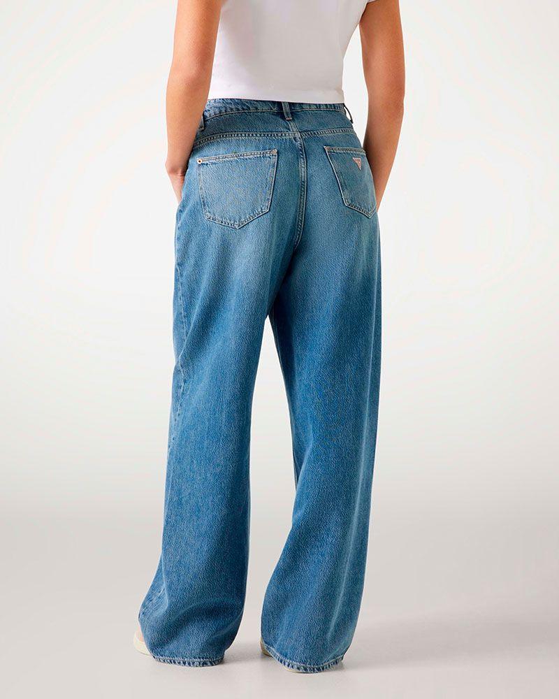 Jeans Guess Mujer Gina Wide Leg Azul-1
