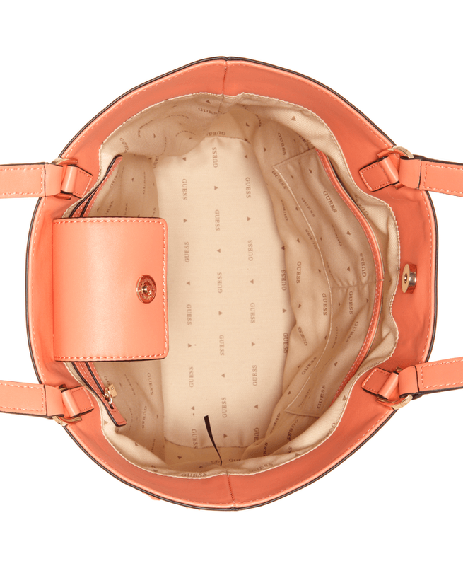 Cartera Guess Mujer Liguria Shopper Naranjo-2