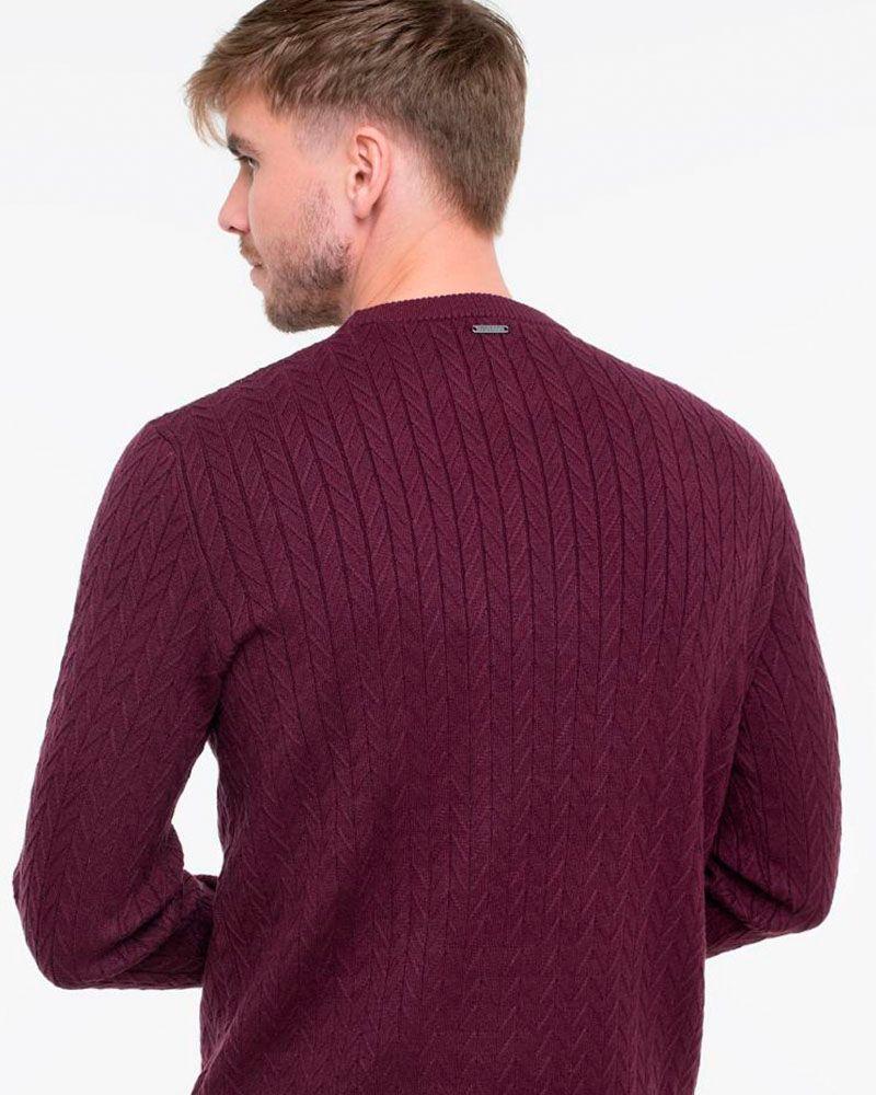 Sweater Ls Cn Ivan Chevron Morado Hombre-1