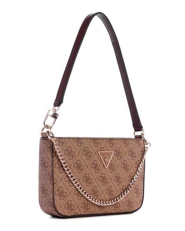 Cartera Guess Mujer Noelle Mini Top Zip Shoulder Café-1