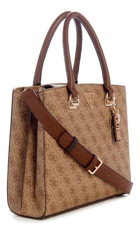 Cartera Guess Mujer Noelle Girlfriend Satchel Café-1
