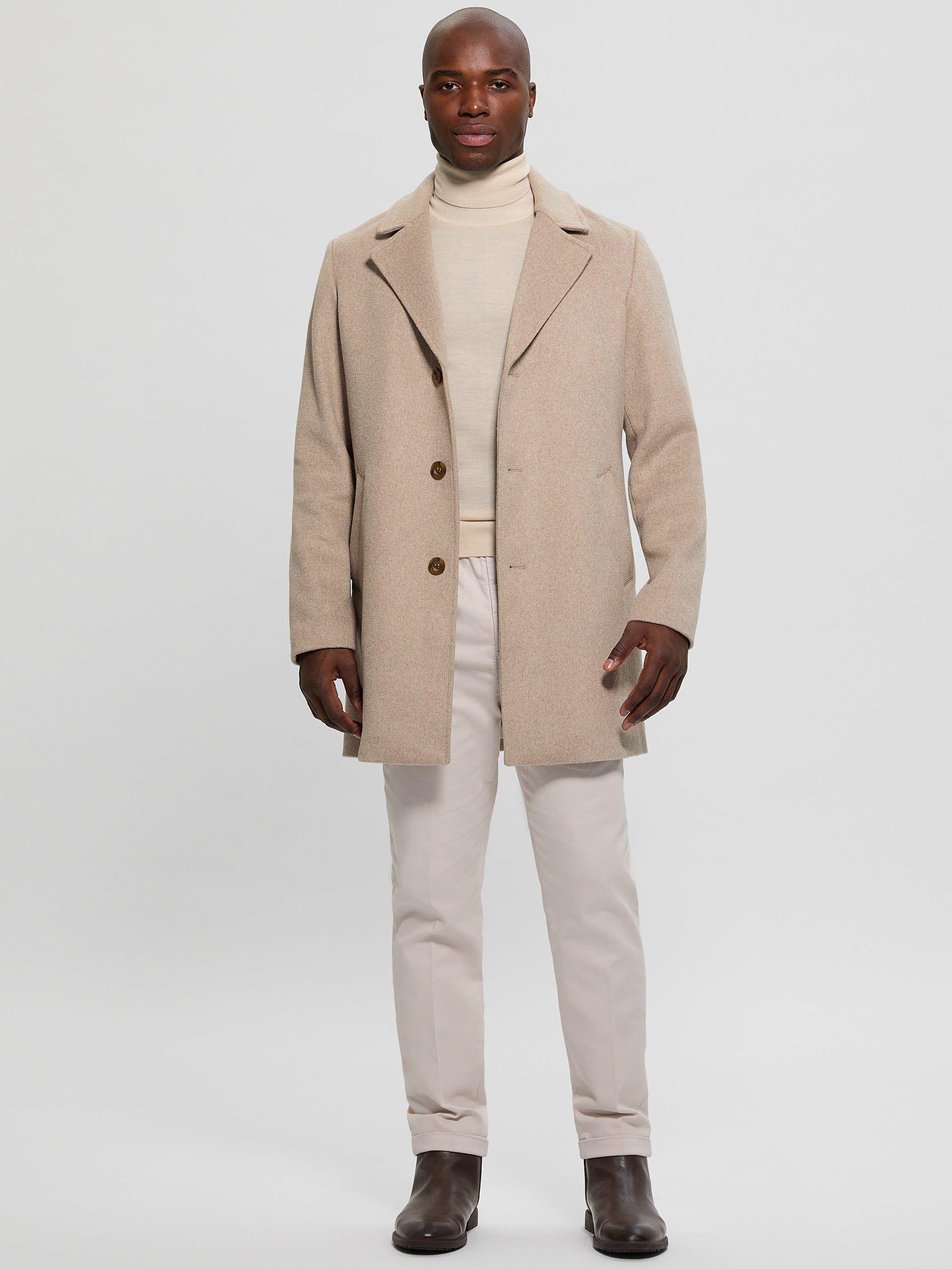 Abrigo Guess Hombre Fitted Coat Café-7