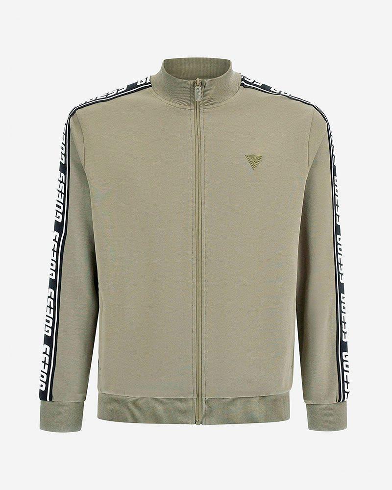 Poleron Guess Hombre Full Zip New Arlo Sweatshirt Verde-3