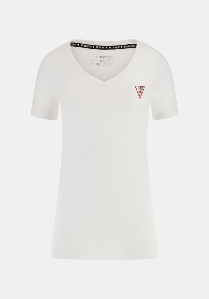 Polera Guess Mujer Ss Vn Mini Triangle Tee Blanco-3