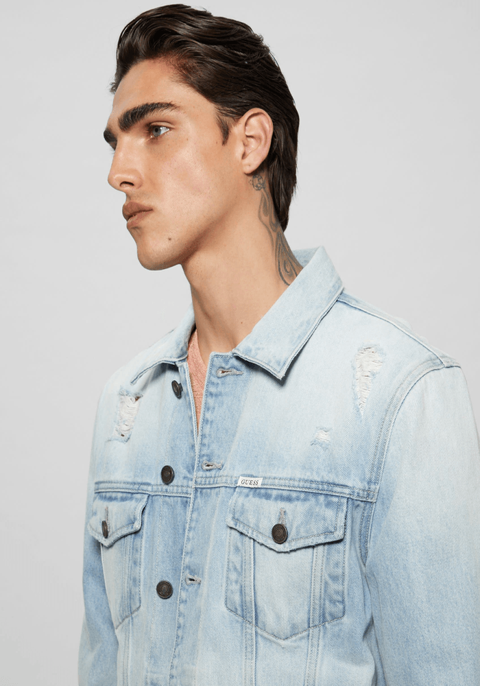 Chaqueta Guess Hombre Dillon Jacket Celeste-4