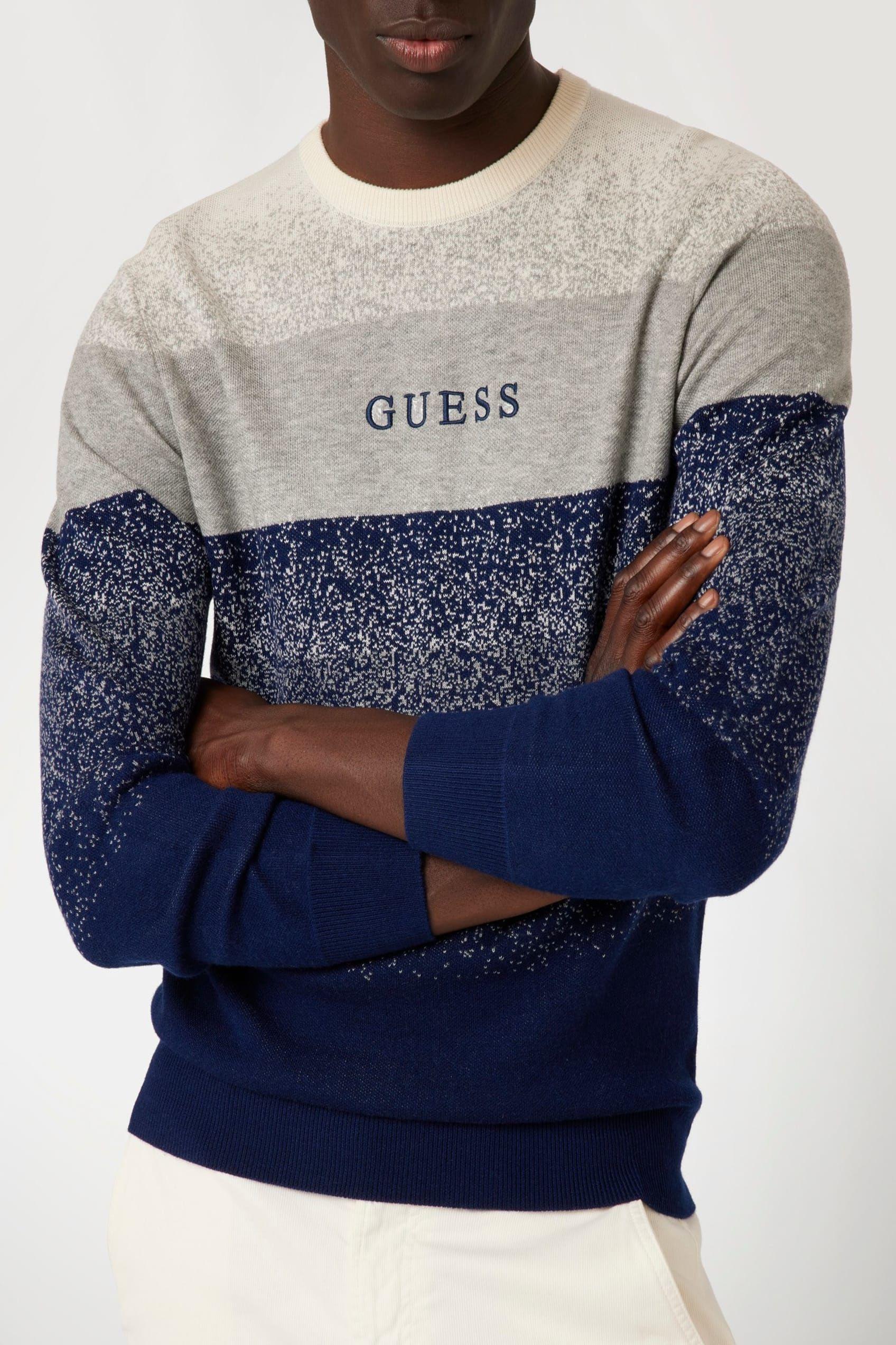 Sweater Guess Hombre Emmerson Cn Spoted Bl Swtr Surtido-3