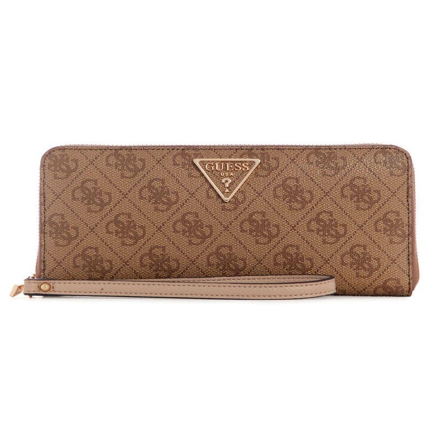 Billetera Guess Mujer Laurel Slg Large Zip Around Café M. -0