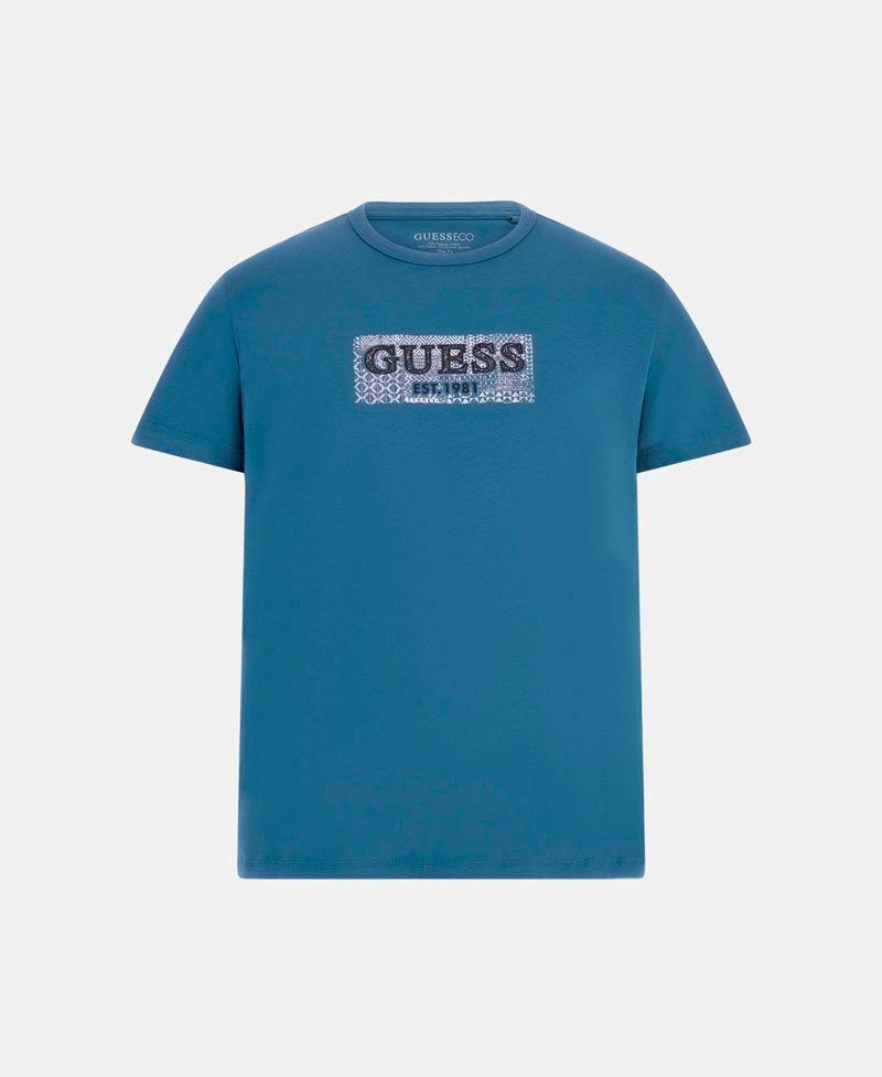 Polera Guess Hombre Ss Cn Box Tee Gris oscuro-5