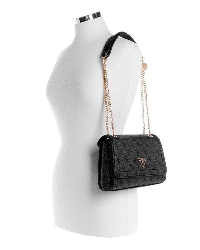 Cartera Guess Mujer Noelle Convertible Xbody Flap Carbón-4
