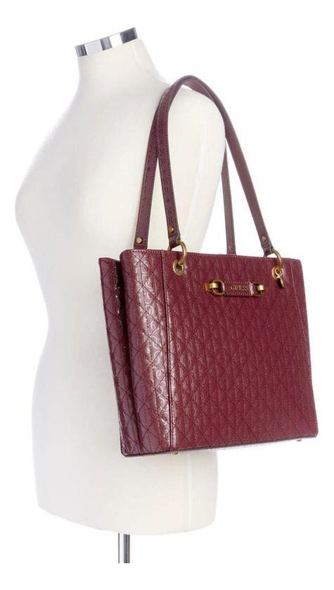 Cartera Guess Mujer Aveta Noel Tote Rojo-4