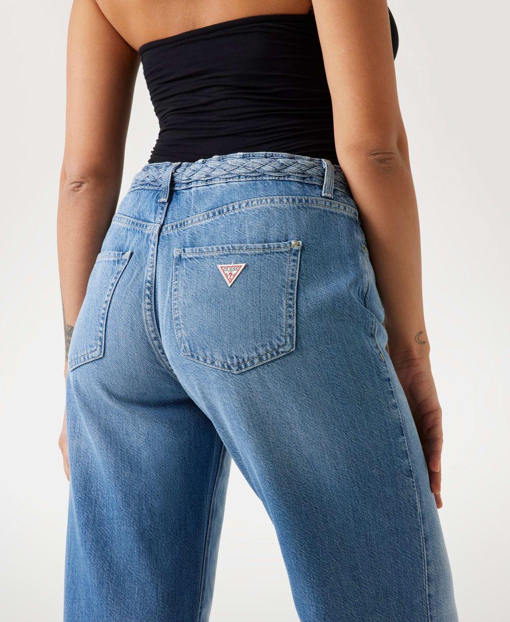 Jeans Wide Leg Braided Denim-3